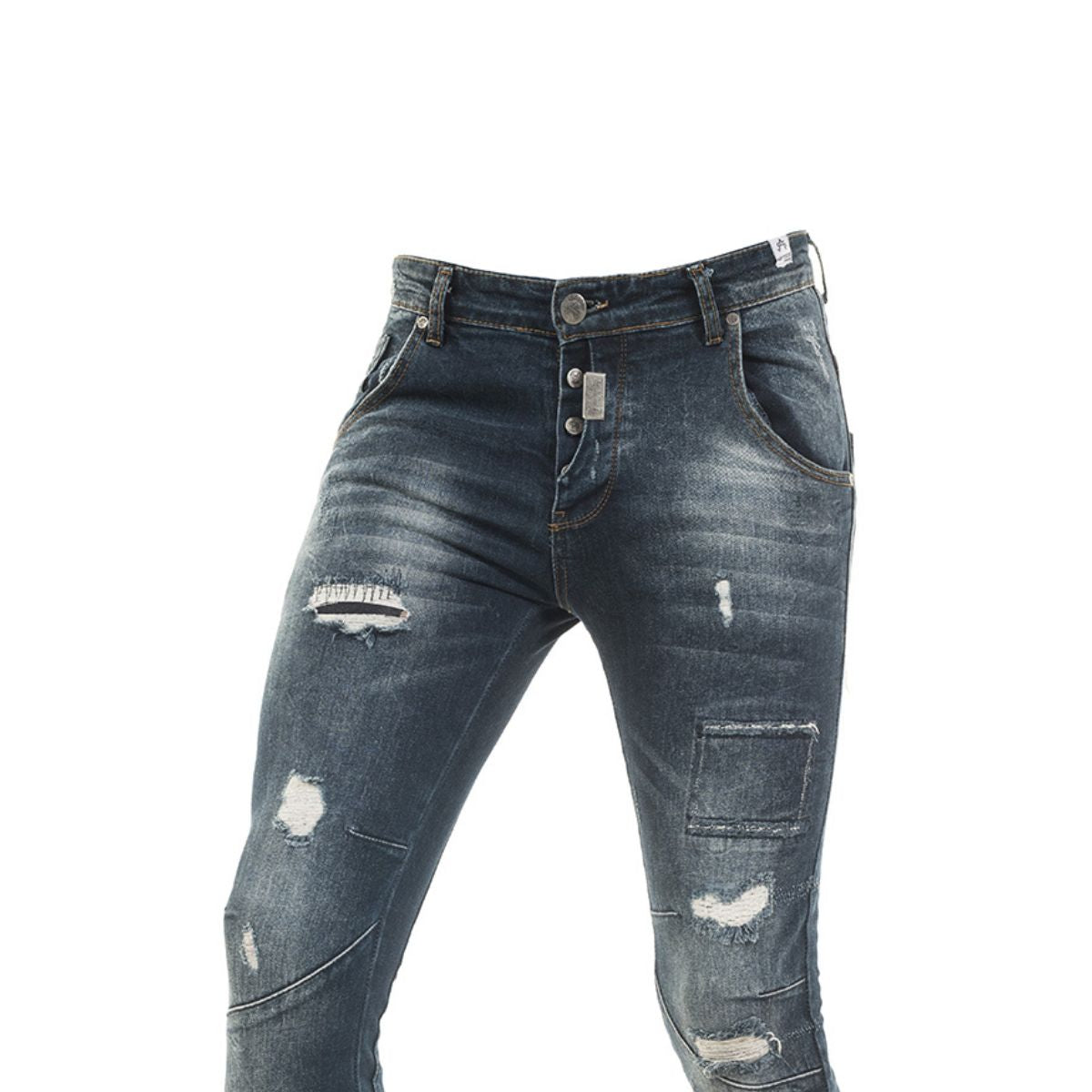 Jeans Abyssos με Σκισίματα (3297) - BLUE - Panda Clothing