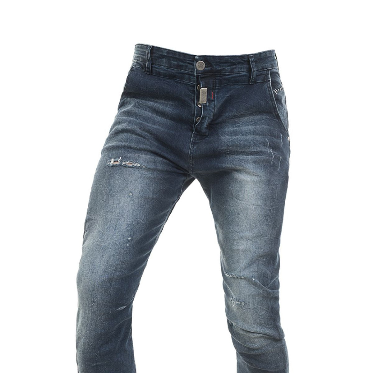 Jeans Abyssos με Σκισίματα (3301) - BLUE - Panda Clothing