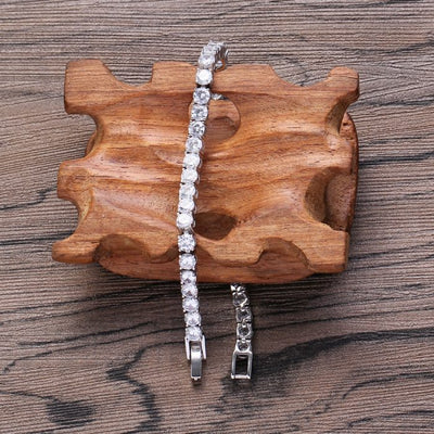 Ανδρικό Βραχιόλι Αλυσίδα με Γυάλινες Πέτρες (5169) - Panda Clothing