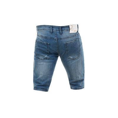 Ανδρική Βερμούδα Jeans Senior με Σκισίματα (3291) - Panda Clothing