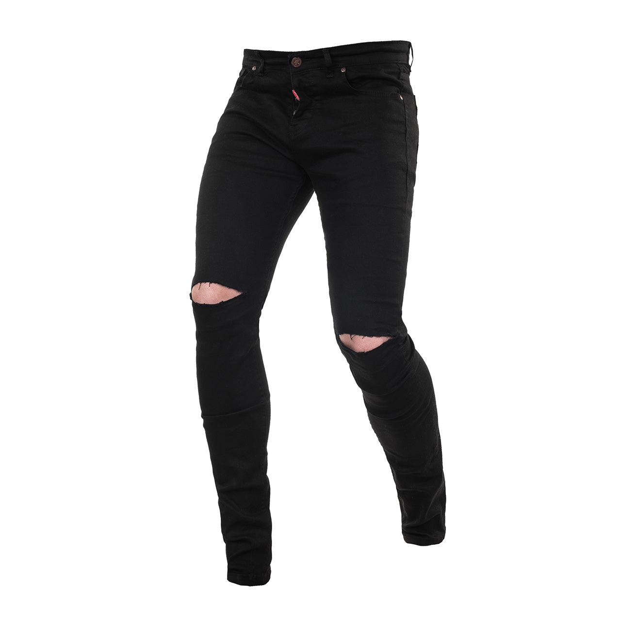 Jeans Μαύρο με Σκισίματα στα Γόνατα (115) - Panda Clothing